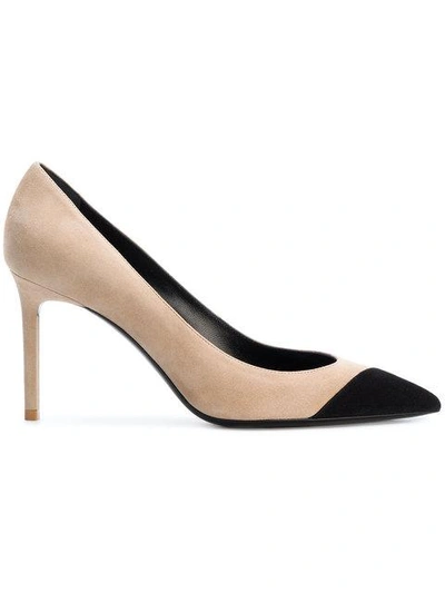 Shop Saint Laurent Anja 65 Pumps - Nude & Neutrals