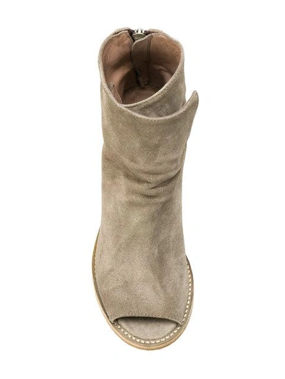 Shop Officine Creative Open Toe Ankle Boots In Neutrals