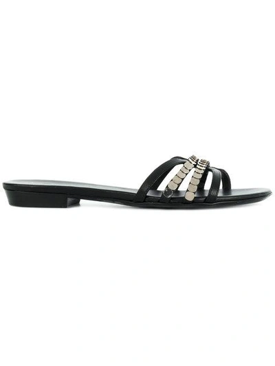 Shop Barbara Bui Sequin Open-toe Sandals In Black