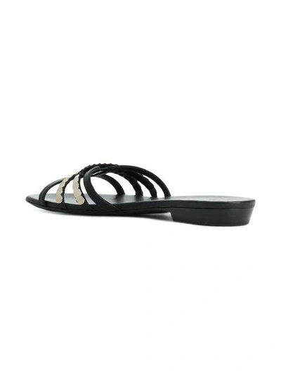 Shop Barbara Bui Sequin Open-toe Sandals In Black