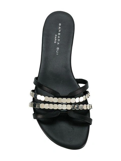 Shop Barbara Bui Sequin Open-toe Sandals In Black