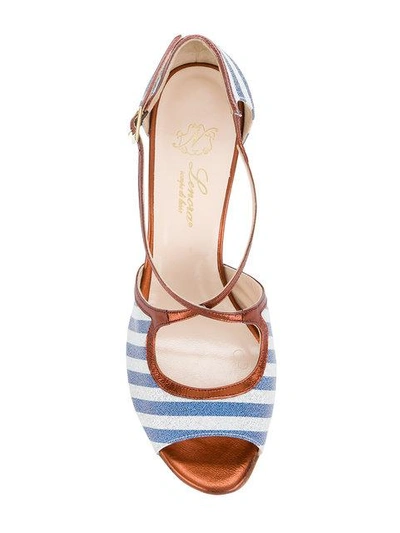 Shop Lenora Striped Sandals - Blue