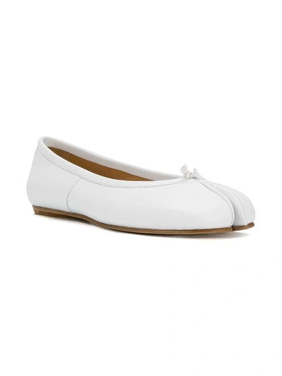 Shop Maison Margiela Tabi Toe Ballerina Shoes In White