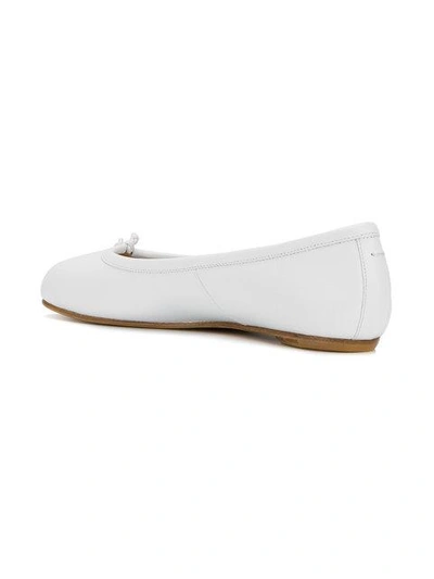 Shop Maison Margiela Tabi Toe Ballerina Shoes In White