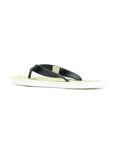 Shop Diesel Chevron Striped Flip Flops - Black