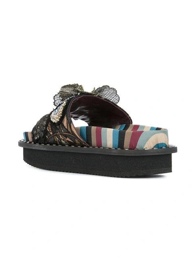 Shop Antonio Marras Floral Embellished Sandals In Multicolour