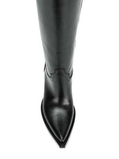 Shop Maison Margiela Tall Mex Boots In 900 Black