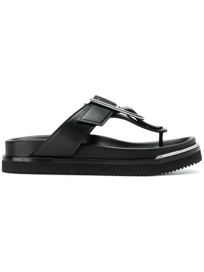 Shop Alexander Wang Buckle Details Sandals In Black