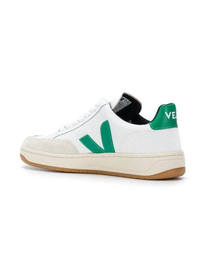 Shop Veja Low Top Sneakers In White Emeraude