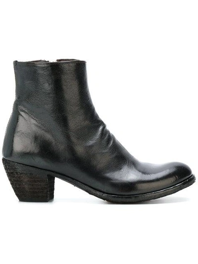 Shop Officine Creative Godard Zipped Boots - Black