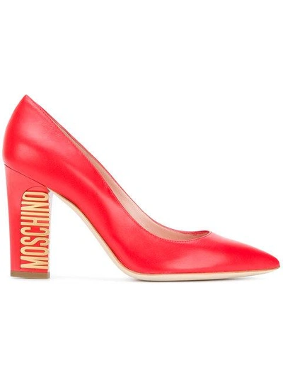 Shop Moschino Logo Heel Pumps