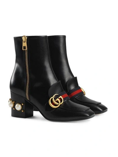 Shop Gucci Mid-heel Ankle Boots In Black