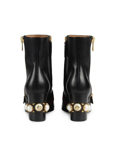 Shop Gucci Mid-heel Ankle Boots In Black