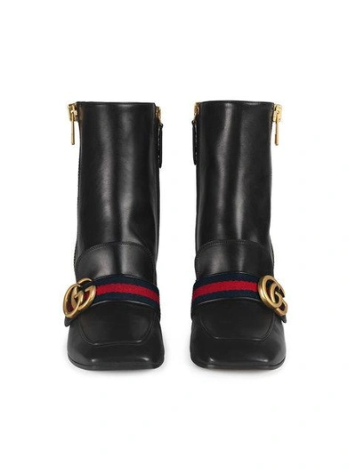 Shop Gucci Mid-heel Ankle Boots In Black