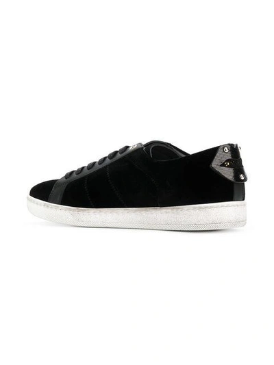 Shop Saint Laurent Signature Court Classic Sl/01 Lips Sneakers - Black