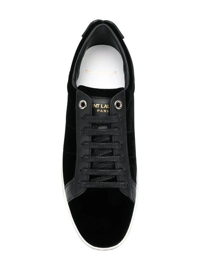 Shop Saint Laurent Signature Court Classic Sl/01 Lips Sneakers - Black