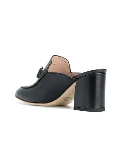 Tod's Chunky Heeled Mules In Black