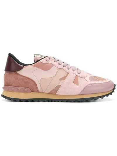 Shop Valentino Rockrunner Sneakers In Pink