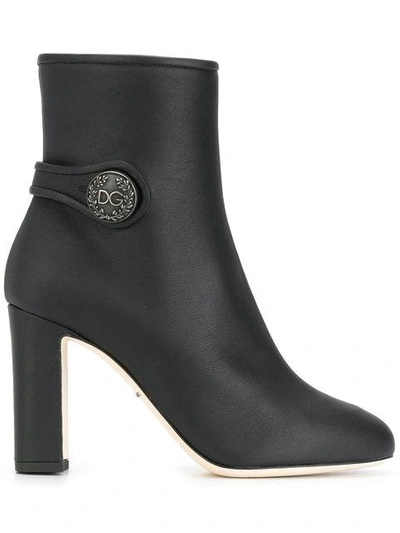 Shop Dolce & Gabbana Vally Ankle Boots - Black