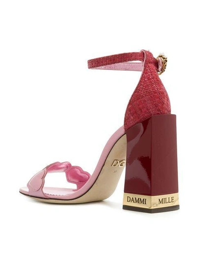 Shop Dolce & Gabbana Heart Sandals In 8l427 Pink