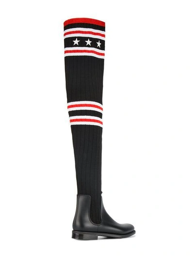 Shop Givenchy Sock Style Rain Boots In Black