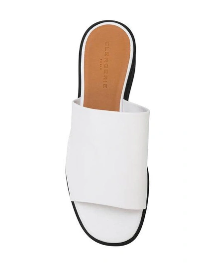 Shop Robert Clergerie Open Toe Wedge Sandals In White