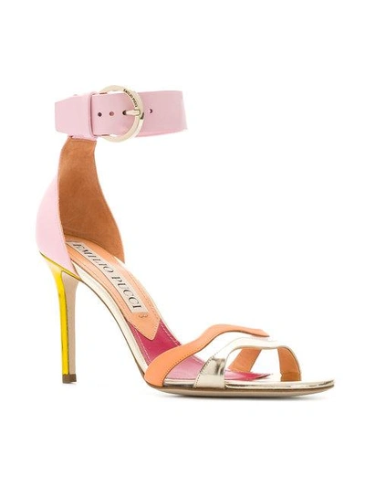 Shop Emilio Pucci Strappy Colour-block Sandals In Multicolour