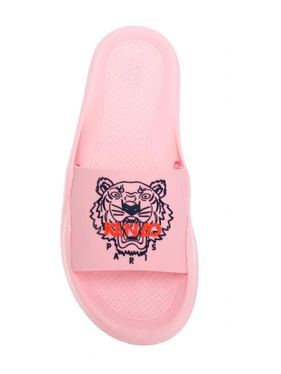 Shop Kenzo Tiger Slides In 32 Flamingo Pink