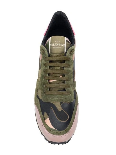 Shop Valentino Garavani Camouflage Sneakers - Multicolour