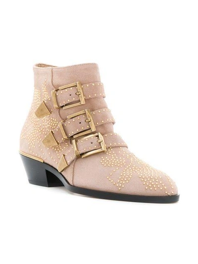 Shop Chloé Susanna Ankle Boots In Pink