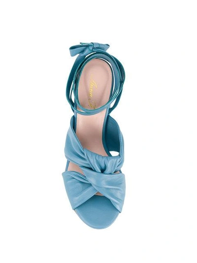 Shop Anna F . Lace-up Sandals - Blue