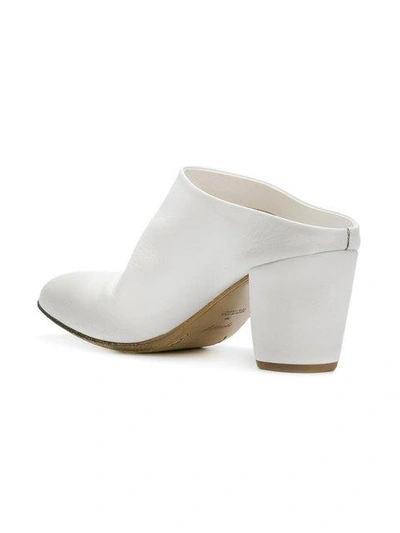 Shop Marsèll Chunky Heel Mules - White