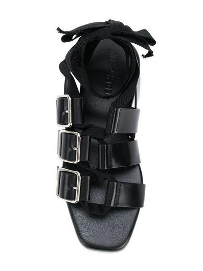 ankle-wrap buckled sandals