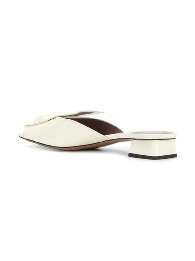 Rayne Square Front Mules In White