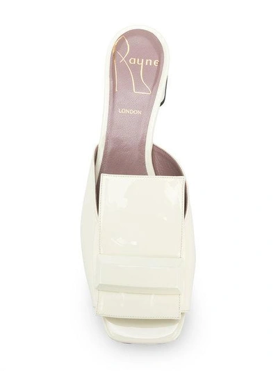 Rayne Square Front Mules In White