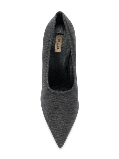 Shop Yeezy Pointed Toe Mule Pumps In Graphite
