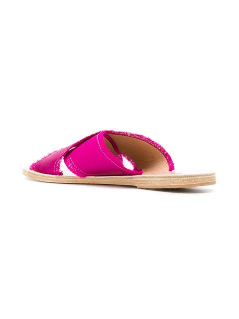 cerise pink flip flops