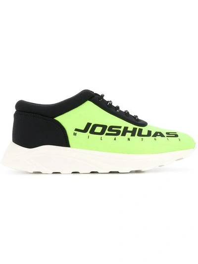 Shop Joshua Sanders Logo Print Sneakers In Green