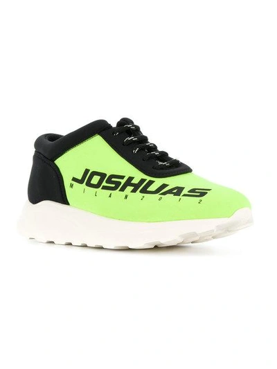 Shop Joshua Sanders Logo Print Sneakers In Green
