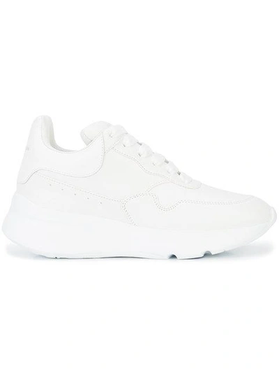 Shop Alexander Mcqueen Extended Sole Sneakers In White