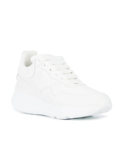 Shop Alexander Mcqueen Extended Sole Sneakers In White