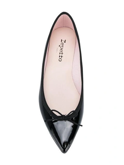Repetto Brigitte Pointy Toe Ballet Flats In Black