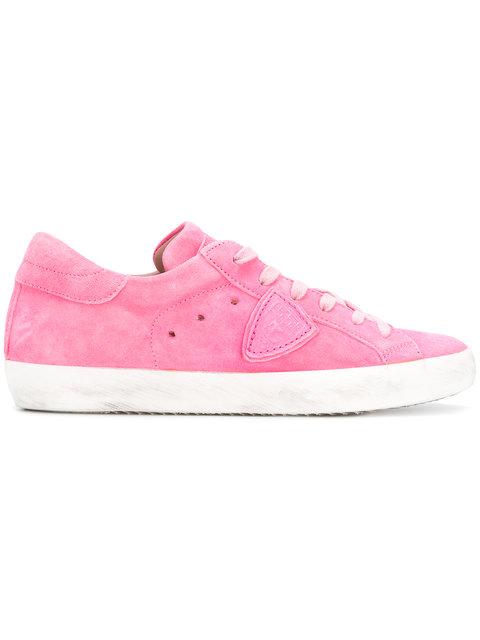 Philippe Model Fuxia Suede Sneakers In Pink | ModeSens