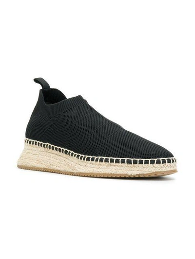 Shop Alexander Wang Dylan Low Knit Espadrilles In Black