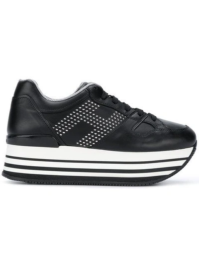 Shop Hogan Maxi H283 Sneakers - Black