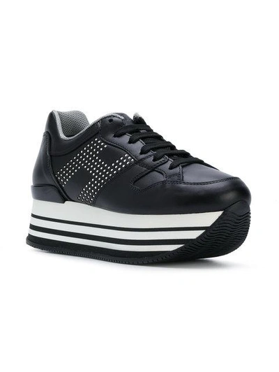 Shop Hogan Maxi H283 Sneakers - Black