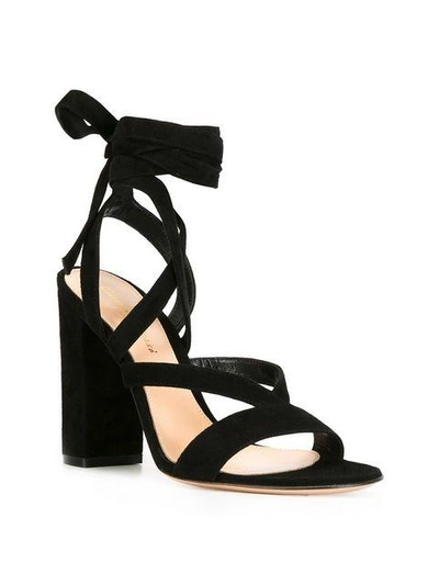 Shop Gianvito Rossi Janis High Sandals - Black