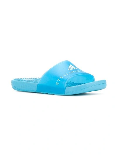 Shop Adidas By Stella Mccartney Adissage Slider Sandals In Blue