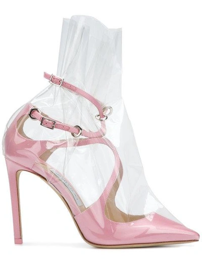 Shop Off-white C/o Jimmy Choo Claire 100 Pumps - Pink