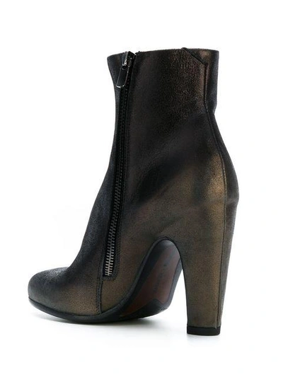 Shop Officine Creative Heeled Ankle Boots In Gunmetral Supernero